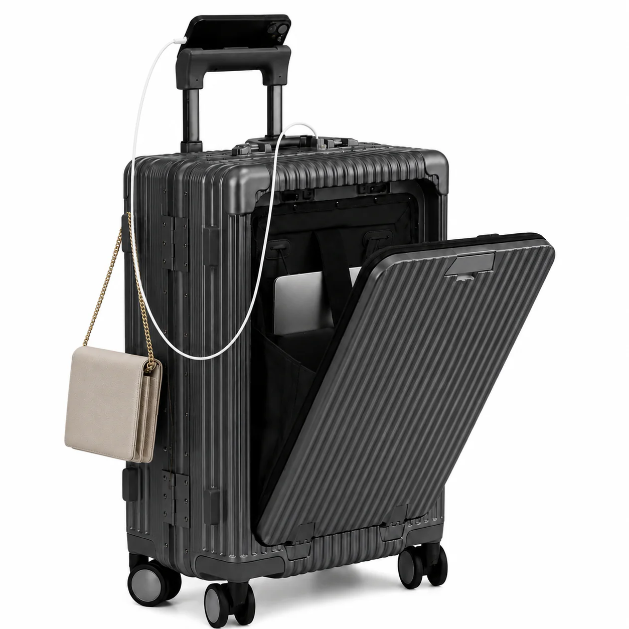 Valise Valigo Titane — ouverte