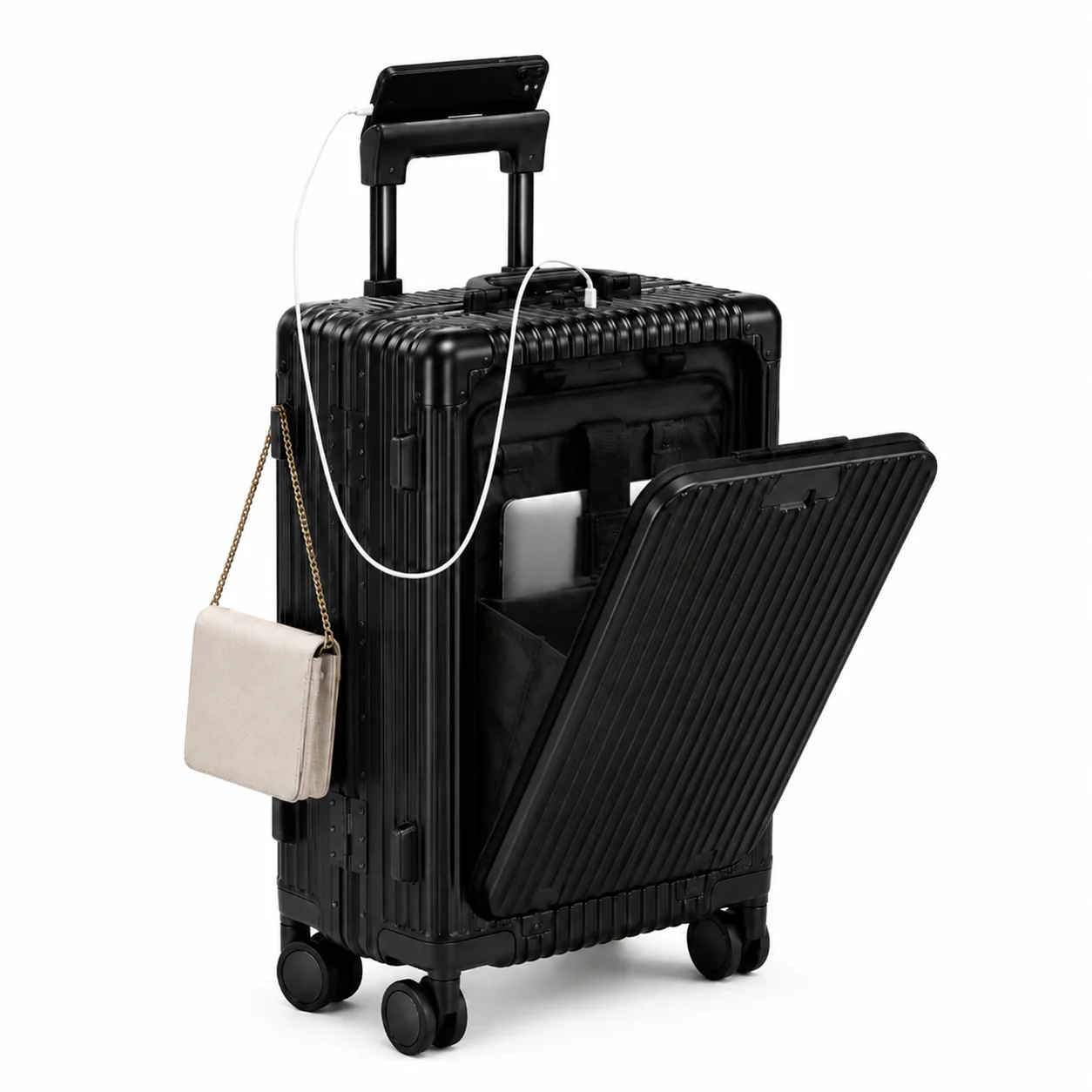 Valise Valigo Onyx — ouverte